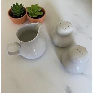 VTG Goebel White Porcelain Oeslauer Meridian Creamer Salt Pepper 1986 EUC